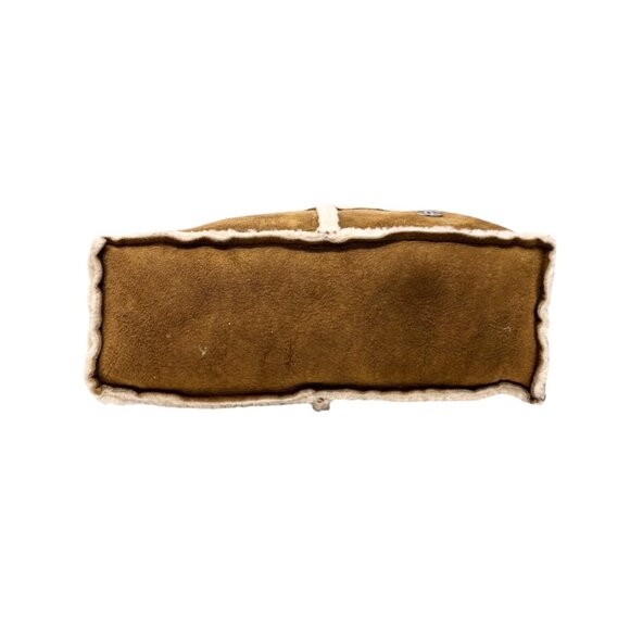 CHANEL Vintage CC Logo Shearling Crossbody Bag Brown Cream Mouton Suede [106225] - Picture 10 of 16